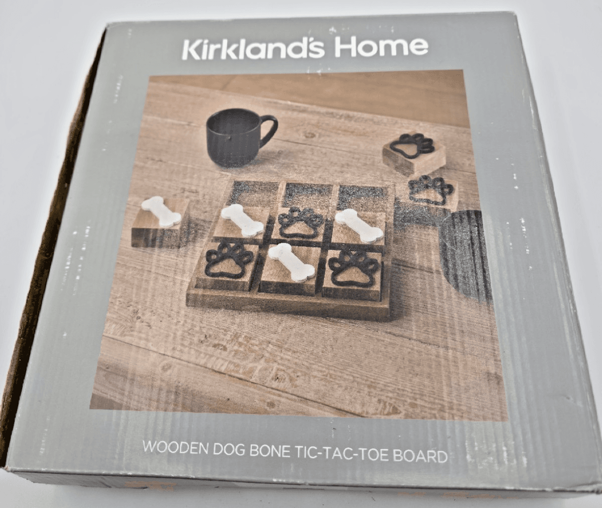 Kirkland's Home Wooden Dog Bone Tic-Tac-Toe Board 10" x 10" - Thumbnail 4