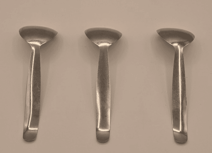 Set of 3 Sugar or Sauce Spoons Silver-plated - Thumbnail 3