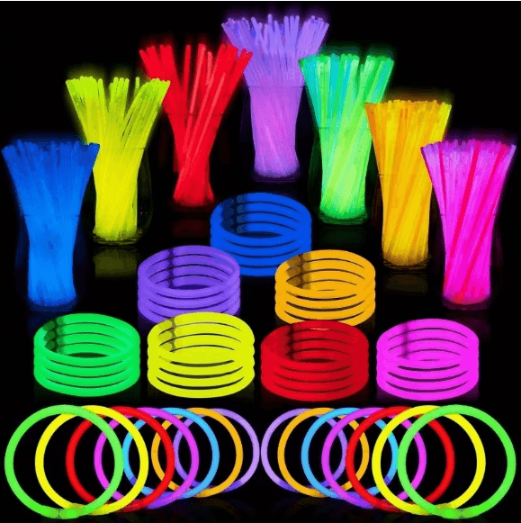 8" Glowsticks - Made into Bracelets & Necklaces, Glow in the Dark - For Parties - Thumbnail 8