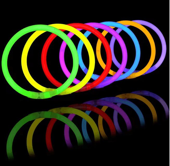 8" Glowsticks - Made into Bracelets & Necklaces, Glow in the Dark - For Parties - Thumbnail 5