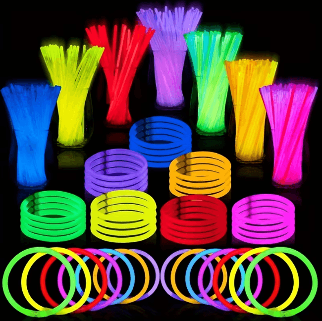 8" Glowsticks - Made into Bracelets & Necklaces, Glow in the Dark - For Parties - Thumbnail 6