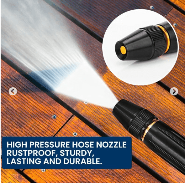High-Pressure Hose Nozzle Adjustable Car Wash Water Gun Outdoor Jet Sweeper - Thumbnail 6