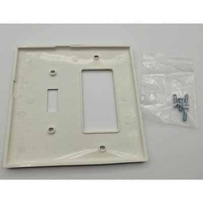 Leviton 2-Gang Receptacle Outlet Combination 1 Decora Rocker / 1 Toggle , White - Thumbnail 2