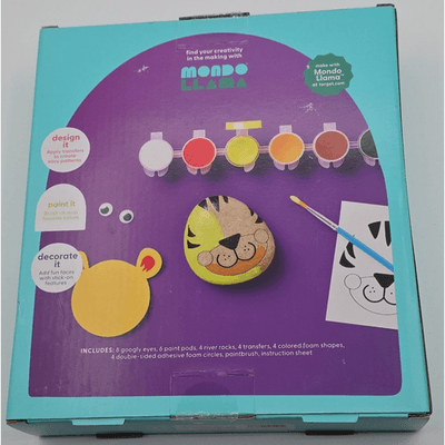 Mondo Llama Paint Your Own Rocks Kit Ages 6+ Paint & Brushes Included, Box Rippe - Thumbnail 3