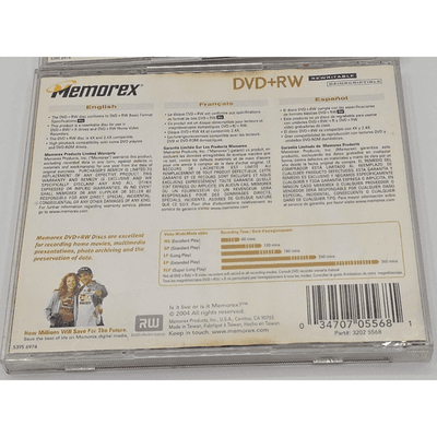 Memorex DVD+RW in Jewel Cases 2 pk - Rewritable 4X 4.7GB 120 min - Thumbnail 6