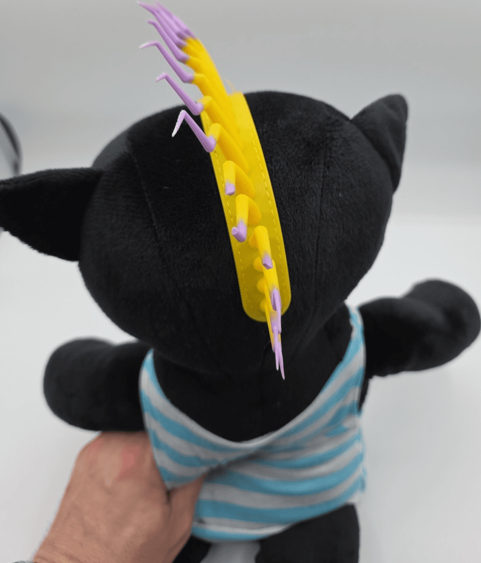 Punk Gothic Black Cat Plush Spiky Mohawk Skull Crossbones Shirt A&A Global 2023 - Thumbnail 4