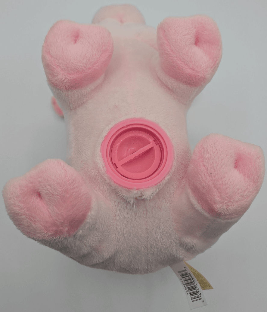 Dan Dee Plush Pink Piggy Bank 11" X 7" Stuffed Pig With Stopper Coin Bank Cute - Thumbnail 7