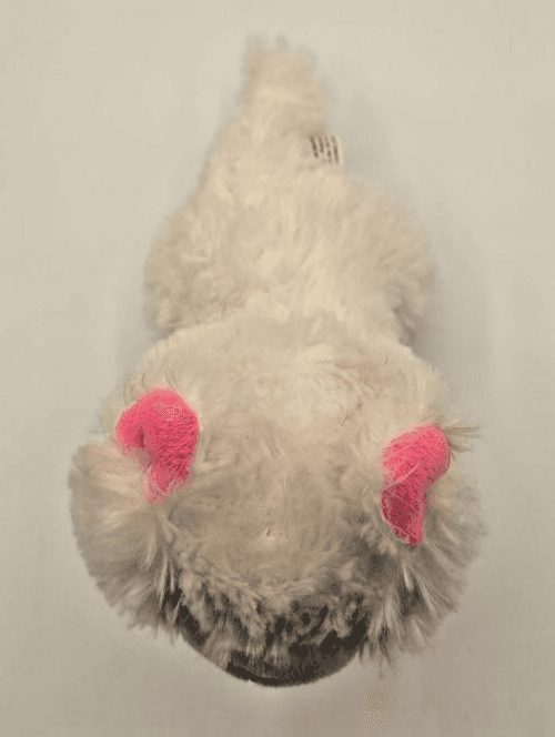 White Plush Kitty Cat Pink Ears and Nose Stuffed Animal - Thumbnail 2