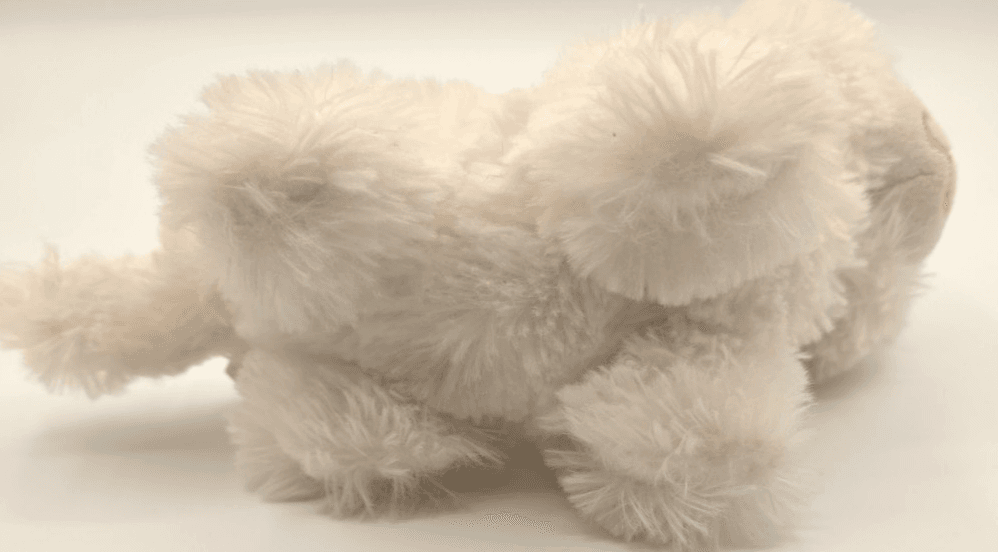 White Plush Kitty Cat Pink Ears and Nose Stuffed Animal - Thumbnail 4