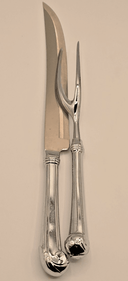 Vintage Carvel Hall Carving Set Knife Fork Stainless Steel MCM Mid Century - Thumbnail 5
