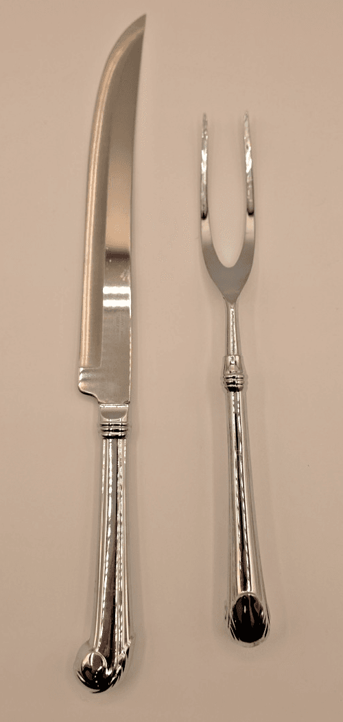 Vintage Carvel Hall Carving Set Knife Fork Stainless Steel MCM Mid Century - Thumbnail 3
