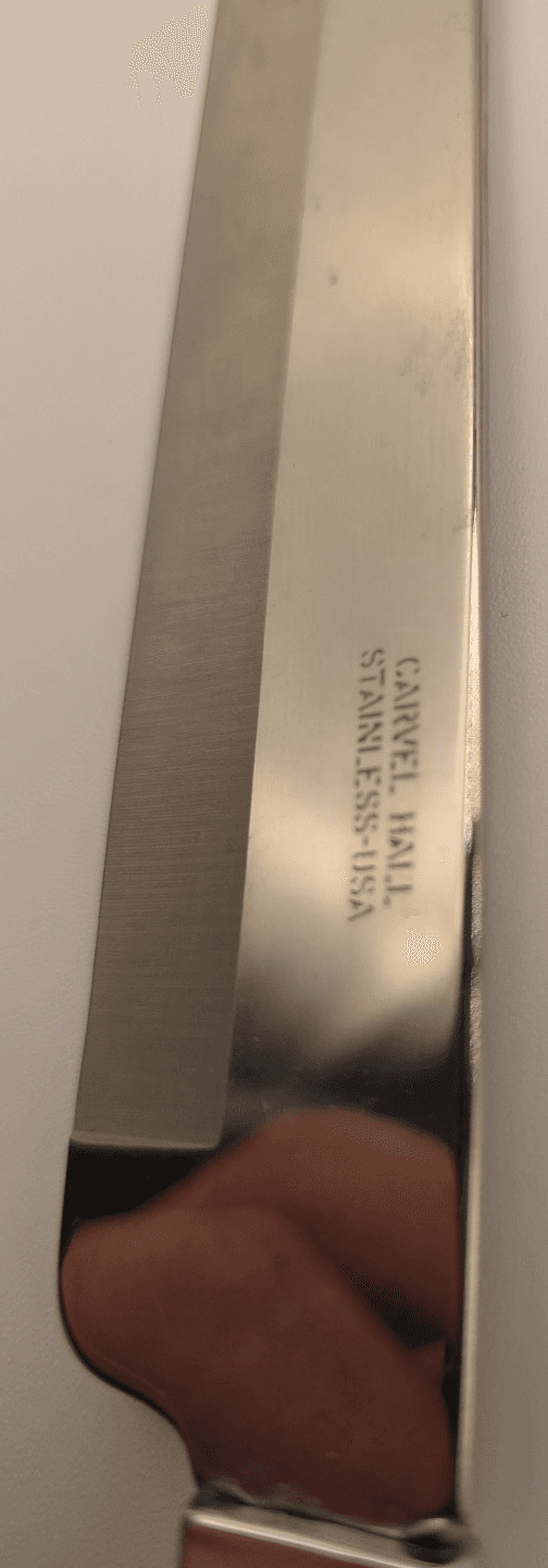 Vintage Carvel Hall Carving Set Knife Fork Stainless Steel MCM Mid Century - Thumbnail 2