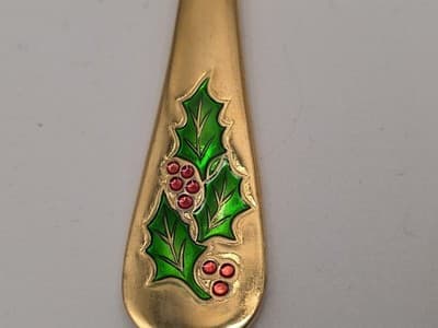 Vtg Hollyberry 4 Piece Serving Set Gold Tone No. 1006 JCPenney - Thumbnail 6