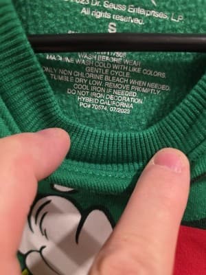 The Grinch Kids' Holiday Sweatshirt Size Small - Thumbnail 3