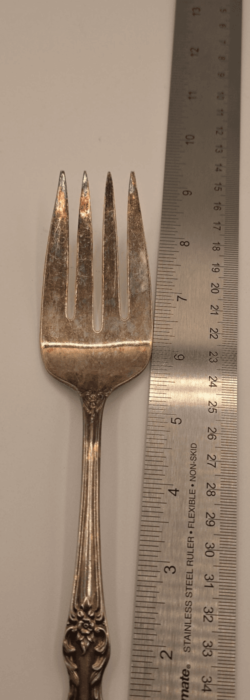 Vintage Wm. Rogers & Son Vintage Serving Meat Salad Fork - 8.5" - Thumbnail 5