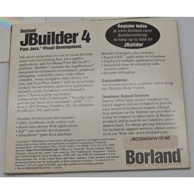 Borland JBuilder CD Set (3 CDs) - No Product Key - Thumbnail 2