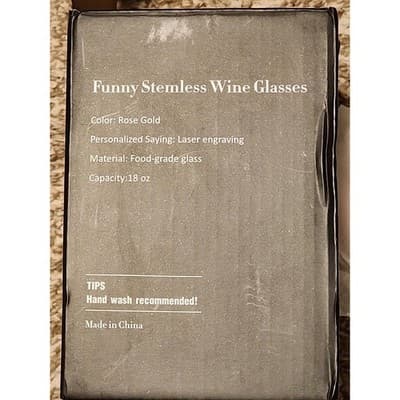 Don't Mess With Mamasaurus Rose Gold Stemless 18 Oz Wine Glass - New - Thumbnail 5