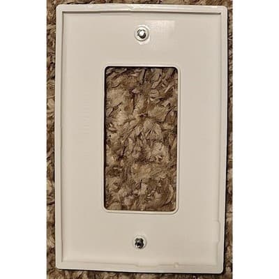 Leviton 3/8 Unbreakable 1-Gang Rocker Wall Plate - White (Used) - Thumbnail 2