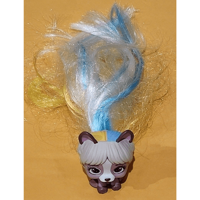 VIP Pets Puppy Dog Figure Long Colorful Hair Purple White 2.5" IMC Toys - Thumbnail 2