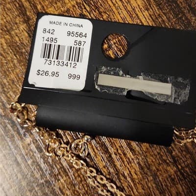 New York & Company Elegant Multi-Chain Statement Necklace - Gold Tone & Green - Thumbnail 4