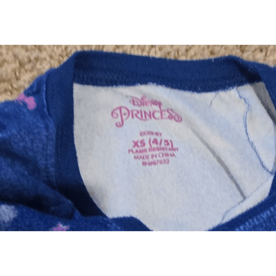 💖 Disney Princess 2-Piece Long Sleeve Pajama Set XS 4/5 Long Sleeve Blue - Thumbnail 2