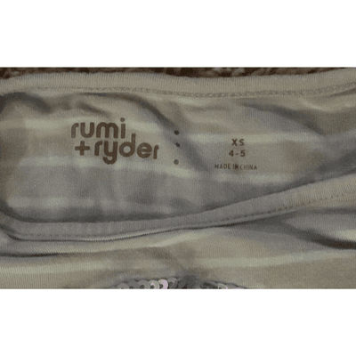 Rumi & Ryder Girls "Magical" Sundress XS 4/5 Blue Striped Sleeveless Knee-Length - Thumbnail 2