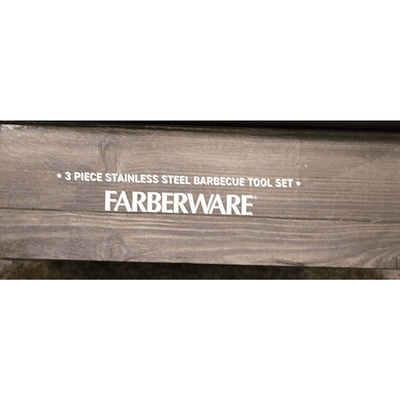 Farberware BBQ Stainless Steel Tool Set, 3 Piece, Stainless Set - New! - Thumbnail 3