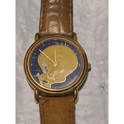 1994 Armitron Women's Watch Tweety Bird Warner Brothers Gold Analog Works - Thumbnail 2