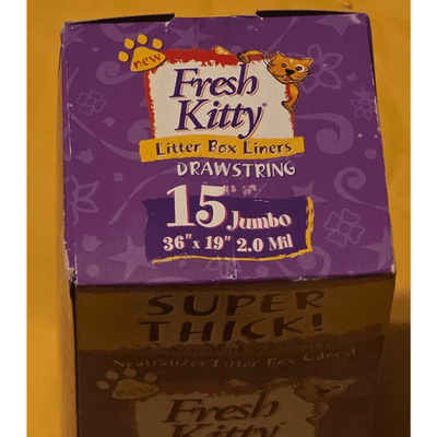 15 Fresh Kitty Jumbo Litter Box Liners Super Thick Durable Easy Clean-up Scented - Thumbnail 3