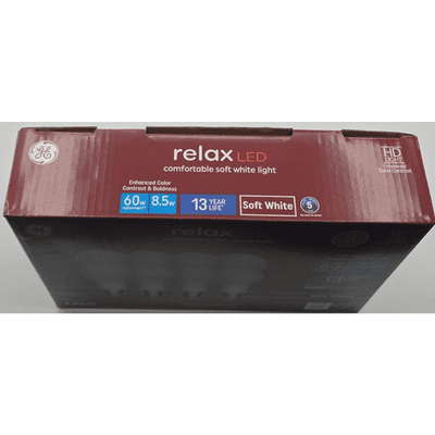 Lot 8 GE LED Light Bulb Relax 5.5W 40W A19 #44898 Soft White 450 Lumens - Thumbnail 6
