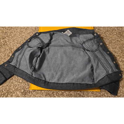 WonderKids Youth Girl's Denim Jacket 4T - Blue Cotton Blend - Thumbnail 4