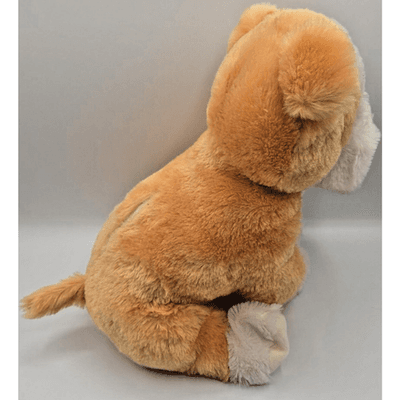 BDay Bears Plush Brown Bulldog Dog / Stuffed Animal / Zipper Pouch / 12 Inches - Thumbnail 4