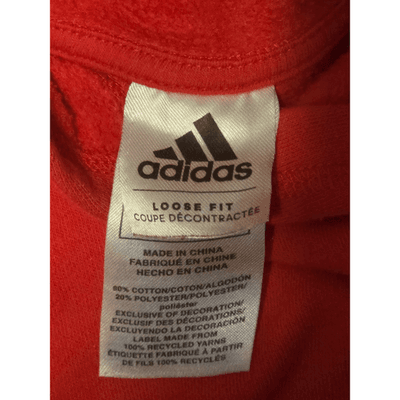 Adidas Hoodie Pullover Youth Medium Two Tone Red/Black Athletic Athleisure - Thumbnail 5