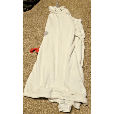 Cuddly Buddies Kids Toddler Hooded Bath Towel White Unicorn Plush Soft Cotton - Thumbnail 3