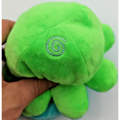 Tee Turtle 4” Green and Teal Blue Reversible Octopus Stuffed Animal Plush - Thumbnail 3