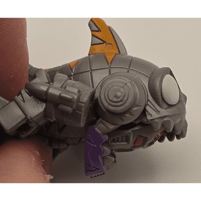 Transformers - Gnaw the Sharkticon Action Figure - Gray/Orange/Red - Used - Thumbnail 4