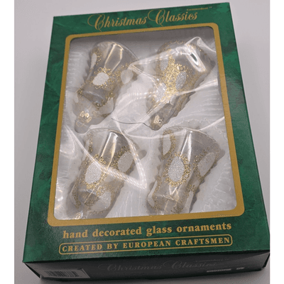 VTG Commodore Hand Decorated Glass Bell Ornaments Christmas Set of 4 - Thumbnail 7
