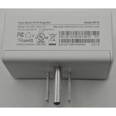TP-Link Kasa EP10 Smart Wi-Fi Plug Mini 15A Smart Outlet White Alexa Google - Thumbnail 2