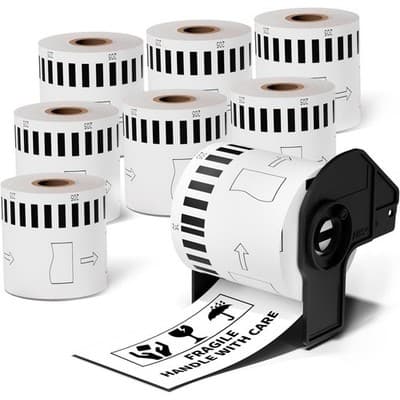 8-Pack Unistar - Brother QL Label Printer Continuous Label (2.4 in x 100 ft) - Thumbnail 4