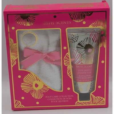 Bath Scents Pink Peony Pivoine Rose Scented Foot Care Gift Set - Thumbnail 2