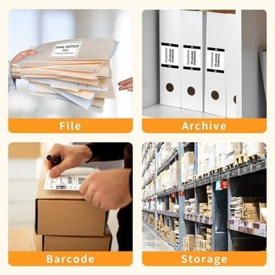 8-Pack Unistar - Brother QL Label Printer Continuous Label (2.4 in x 100 ft) - Thumbnail 6