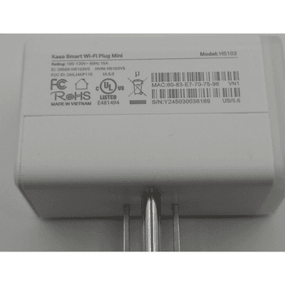 TP-Link Kasa HS103 Smart Wi-Fi Plug Mini 15A Smart Outlet White Alexa Google - Thumbnail 3