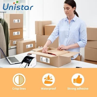 8-Pack Unistar - Brother QL Label Printer Continuous Label (2.4 in x 100 ft) - Thumbnail 9