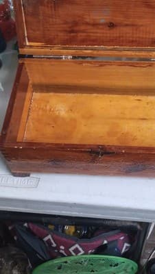 Lockable Carved Landscape Wooden Trinket Box with Lid, Medium Size - Thumbnail 3