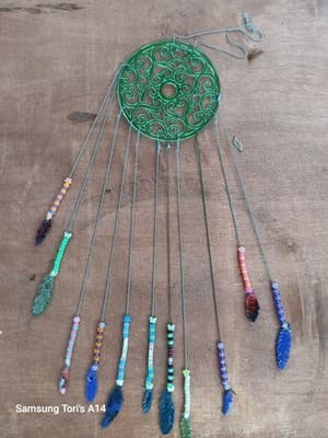 Large Handmade Resin Dreamcatcher Custom "Sweet Dreams" Bedroom Wall Hanging - Thumbnail 2