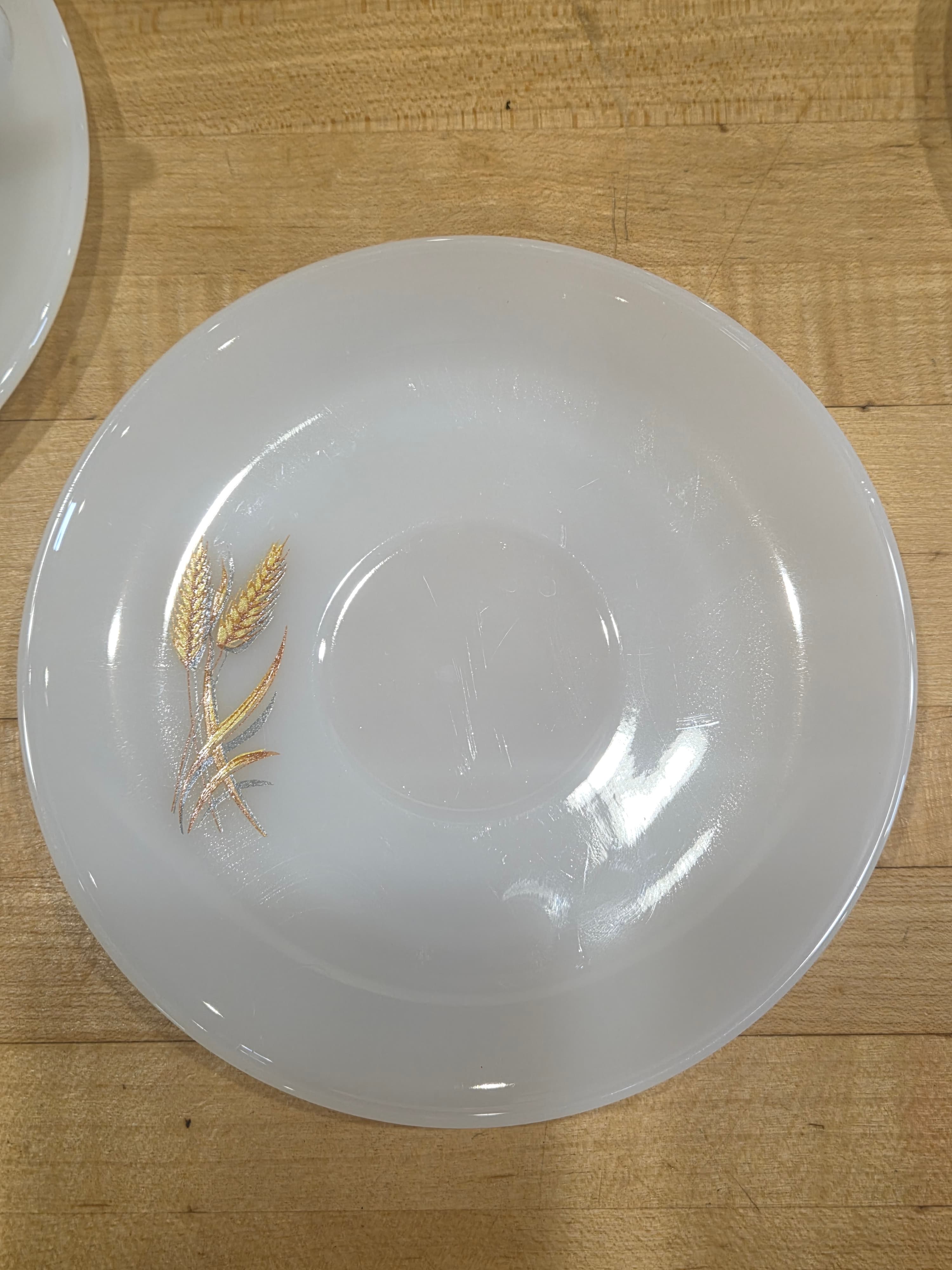 Vintage Fire King Wheat Milk Glass Dinnerware 12 Piece Set - Thumbnail 2