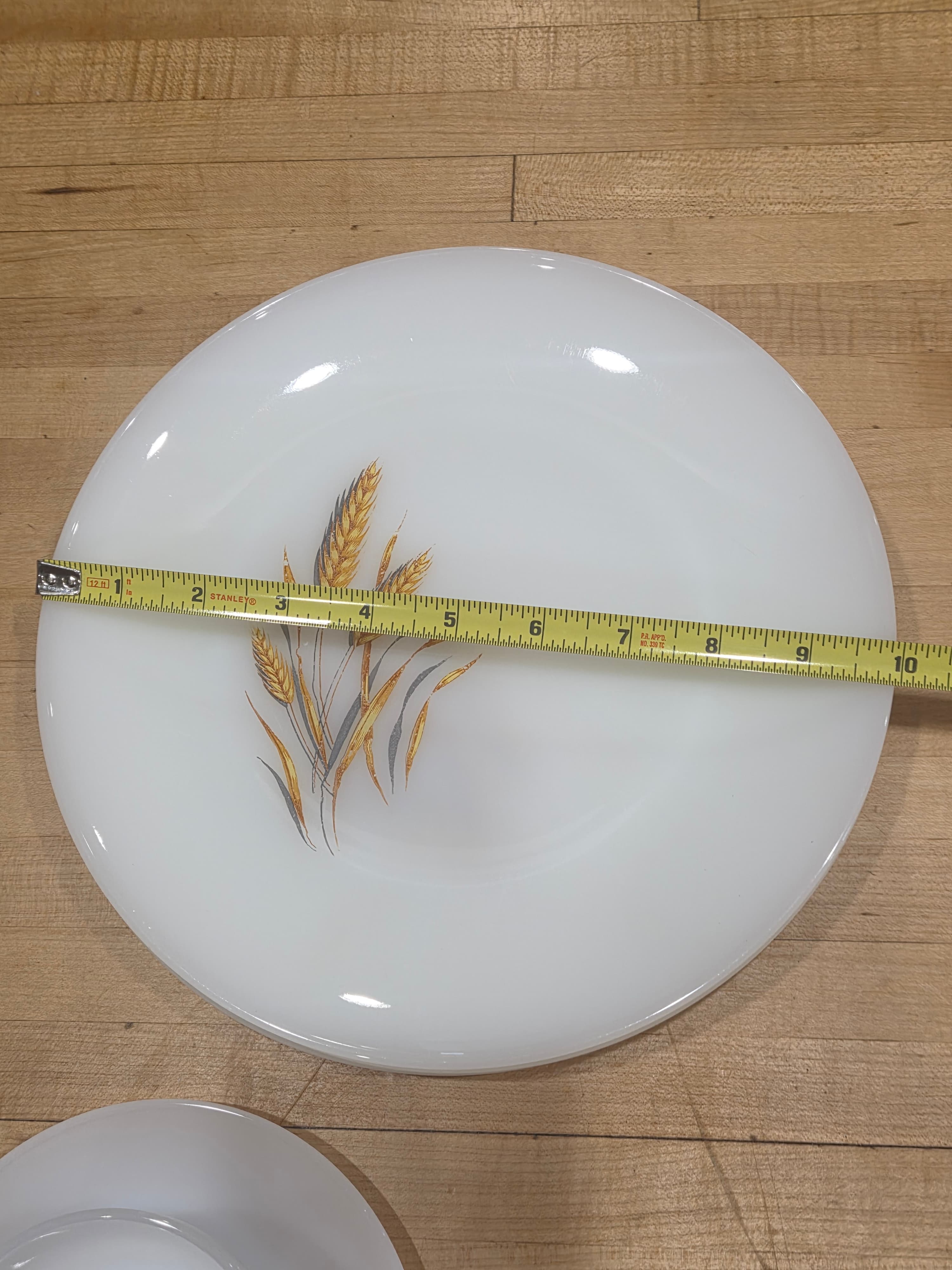 Vintage Fire King Wheat Milk Glass Dinnerware 12 Piece Set - Thumbnail 9