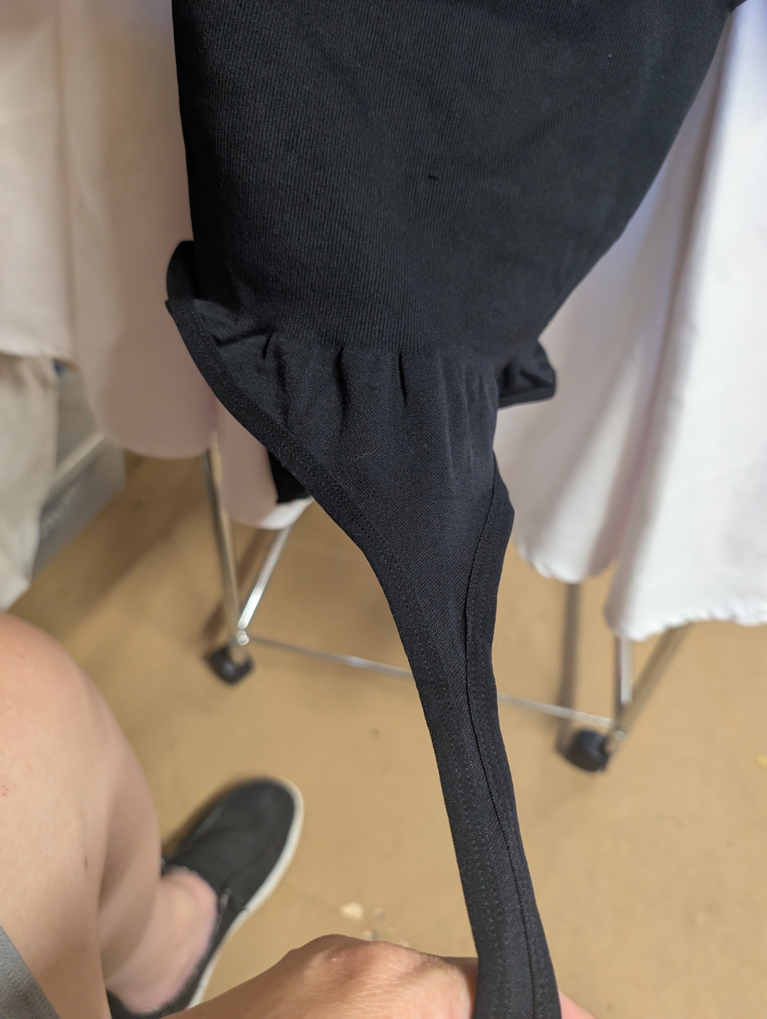Black Short Sleeve Bodysuit XXS/XS with tummy control - Thumbnail 4