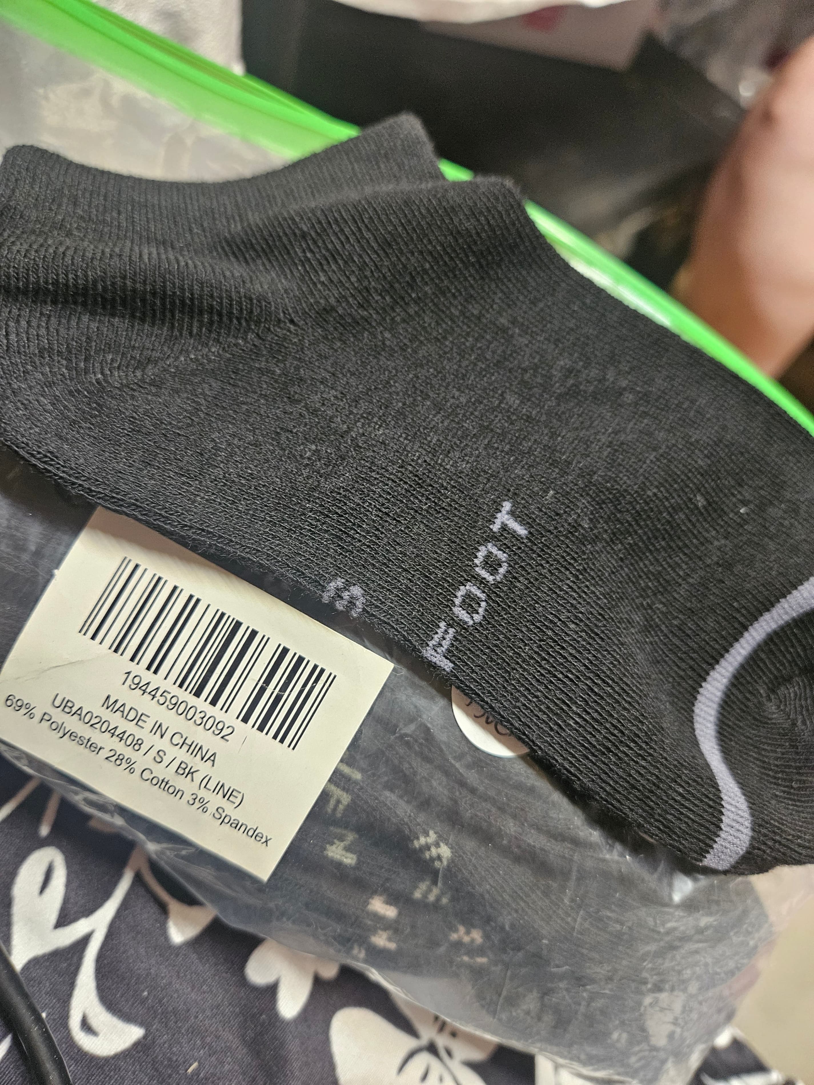 Monfoot Black Ankle Socks Size S - Thumbnail 2