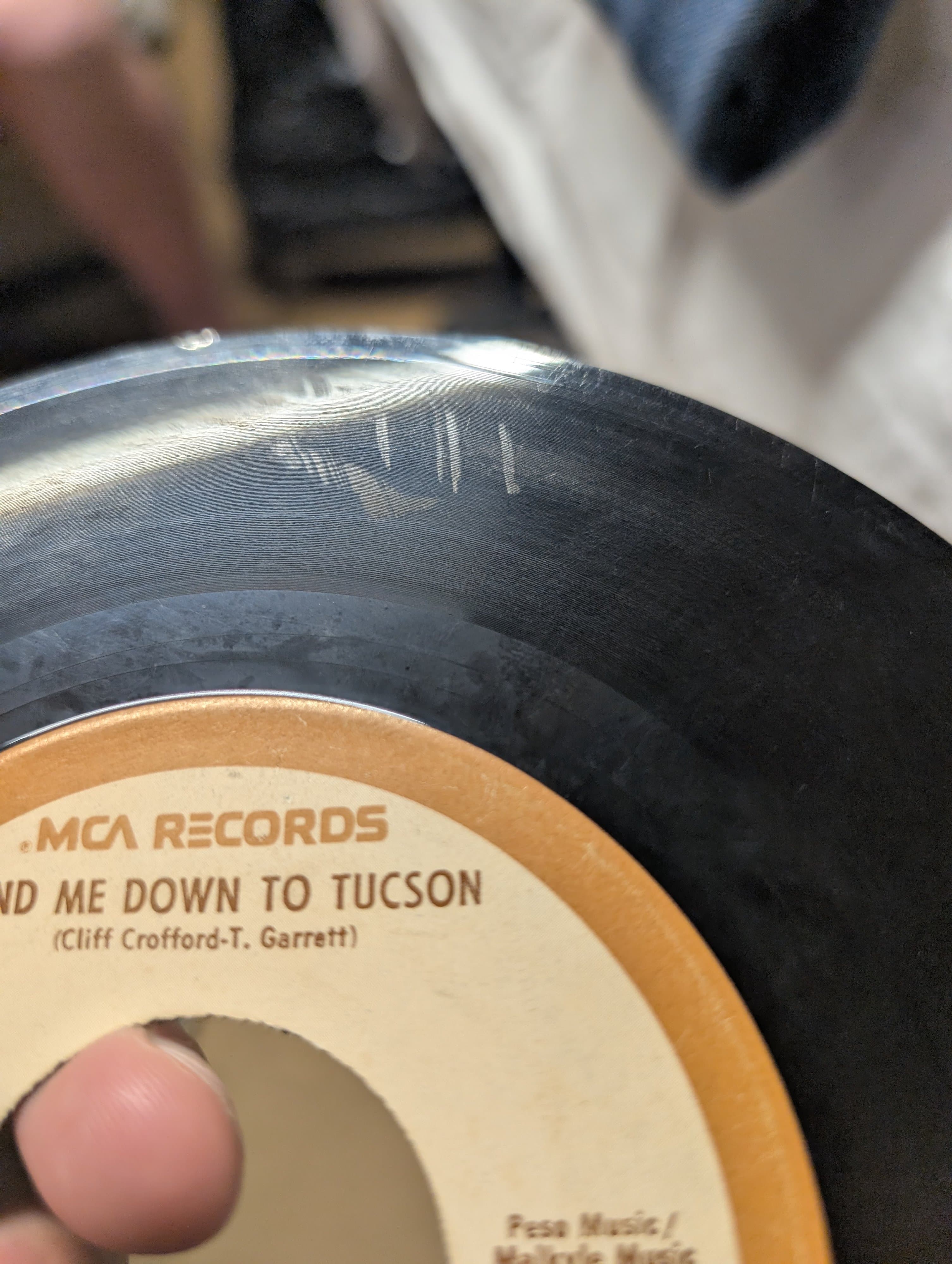 MCA Records Mel Tillis 45 RPM Vinyl Charlie's Angel/Tucson - Thumbnail 3